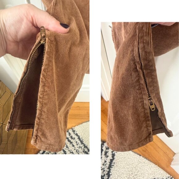 J. CREW Toffee Straight Leg Ankle Zip Corduroy Pants Size 29 - Picture 8 of 15